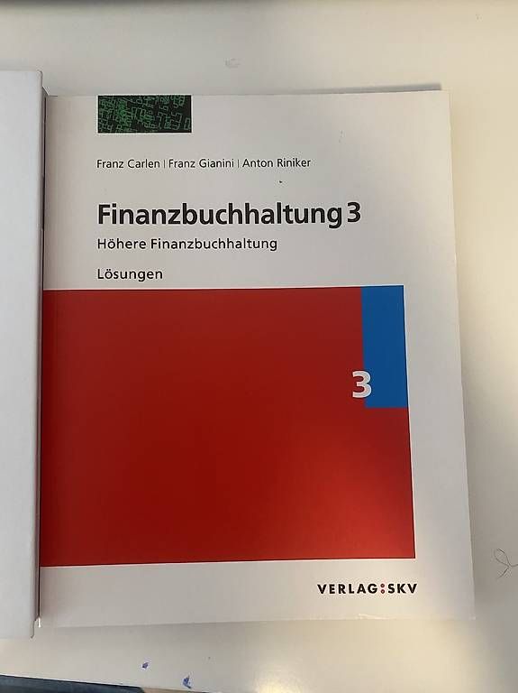 Livres: Finanzbuchhaltung 3  – D'occasion à Zürich par ER- 1