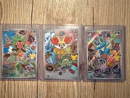💥Pokemon First Partner - Serie 3 - 3x Karten Promo - 30th💥