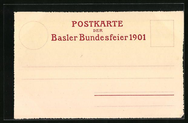 Cartoline postali: Litho Basel, Basler Festspiel 1901, Basl – Usato da Berlin venduto da bartko-reher 1