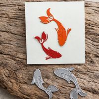 Neu Stanzschablonen-Set  2 Kois / Fische