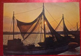 Meeresmotiv - Abendstimmung am Hafen 1968