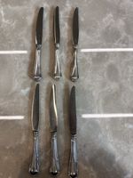 6 Tafelmesser 800 Silber Inox Klingen guter Zustand