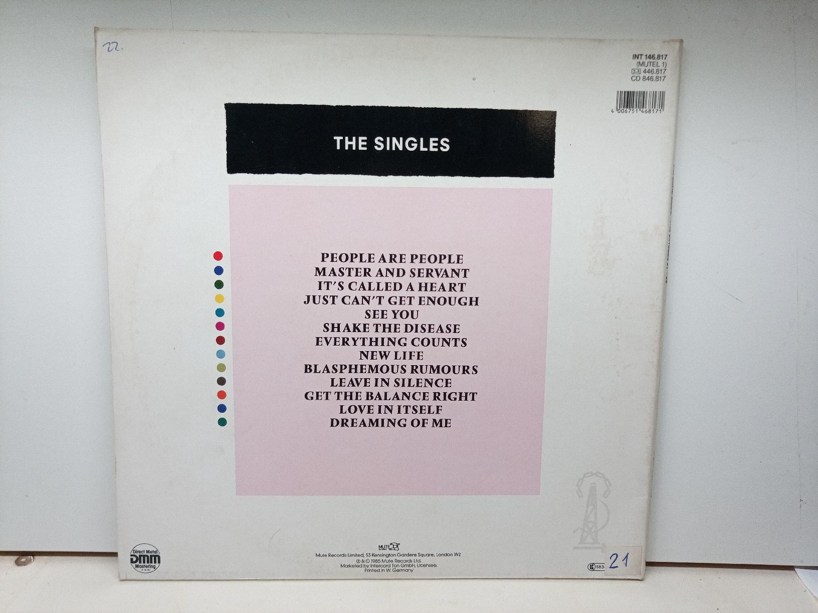 Dischi in vinile: Depeche Mode "The Singles 81-85" Graue Vinyl-LP 1985 – Usato da basel venduto da markusb07 2