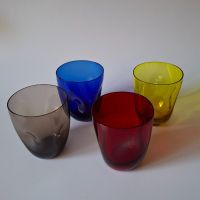 kultige Bossu-Gläser aus den 50igern 4Stk. 4 Farben