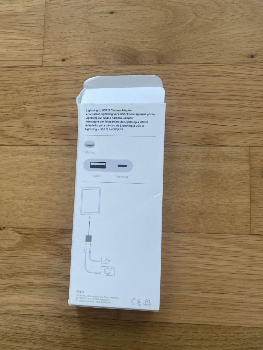 Apple Unità & Adattatore: Apple Lightning auf USB 3 Kamera Adapter neu – Nuovo (secondo la descrizione) da Adliswil venduto da balou12 1