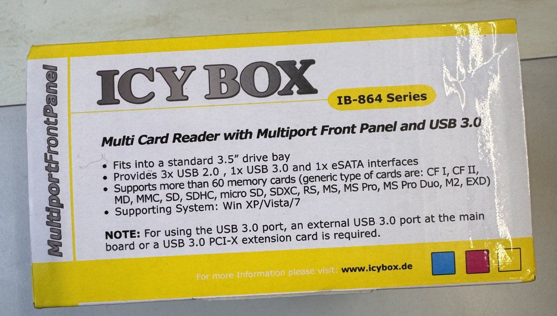 Componenti elettronici: ICY BOX IB-864-B Multiport Frontpanel USB 3.0 Cardreader – Nuovo e nell'imballaggio originale da Roggliswil venduto da wipix 2