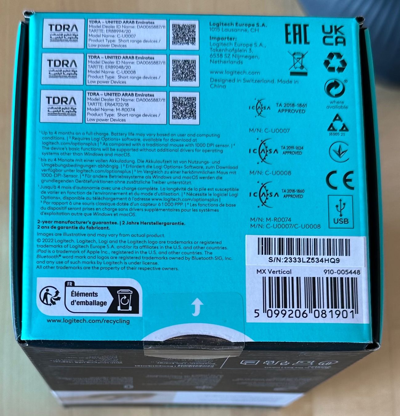 Logitech Maus: Logitech MX Vertical Maus – Gebraucht aus Watt von BOberland71 5