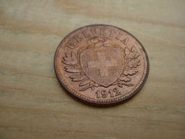 (D1) Départ 1 CHF 2 Rappen 1912 UNZ
