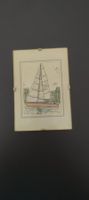 Original Zeichnung Segelboot Motiv Segelschiff Kunst