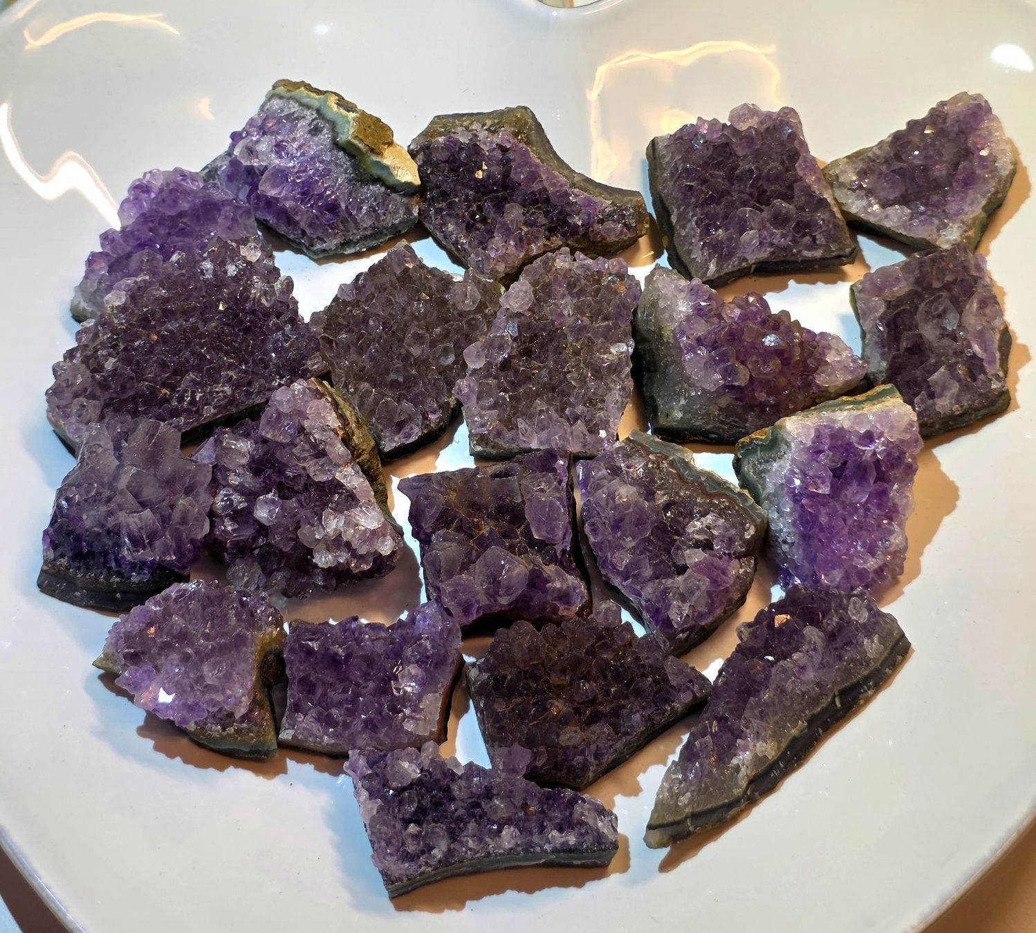 Minerali & Pietre curative: 20 Amethyst Stufen Set A 757g – Nuovo e nell'imballaggio originale da Matzingen venduto da Shay_Crystalz