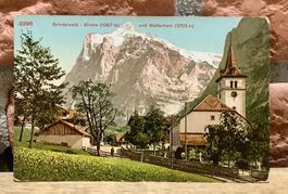 GRINDELWALD - Kirche & Wetterhorn - Berner Oberland
