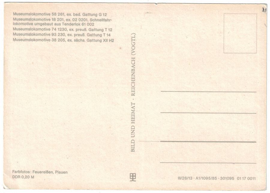 Cartoline postali: Museumsloks, Karte aus der ehem. DDR – Usato da Frauenfeld venduto da POML 1