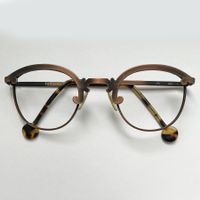Brille Brillenfassung L.a Eyeworks braun Metall VINTAGE 90