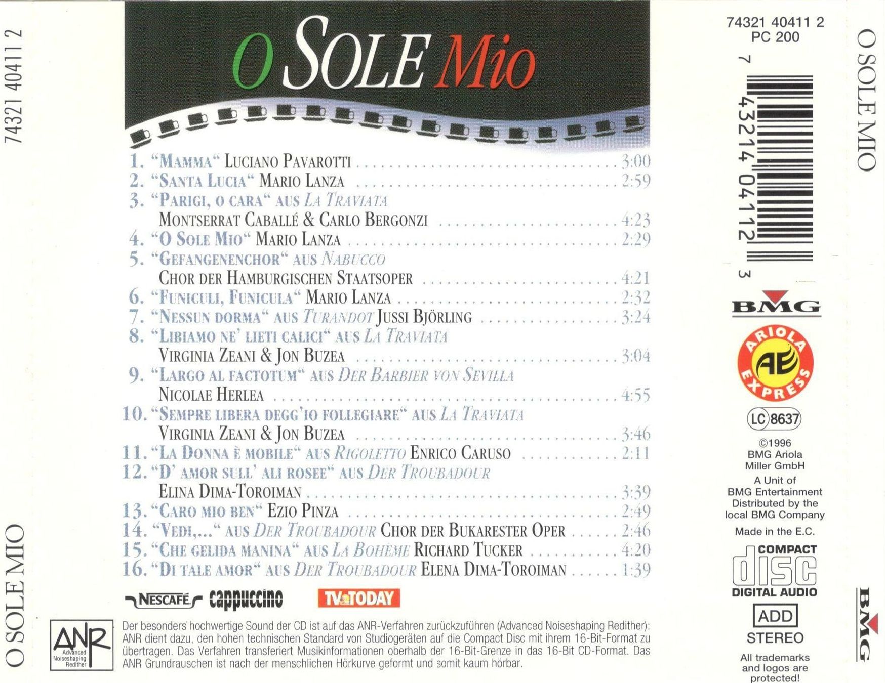 CD: O Sole Mio CD – Usato da St. Margarethen TG venduto da ursk10 1