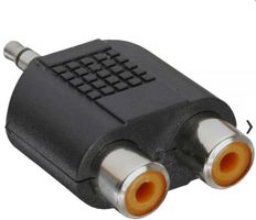 Audio Adapter 3,5mm Klinke Stecker - 2x Cinch Buchse, Stereo