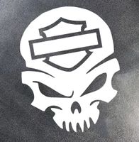 Autocollant Skull Harley Davidson Tête de Mort J127
