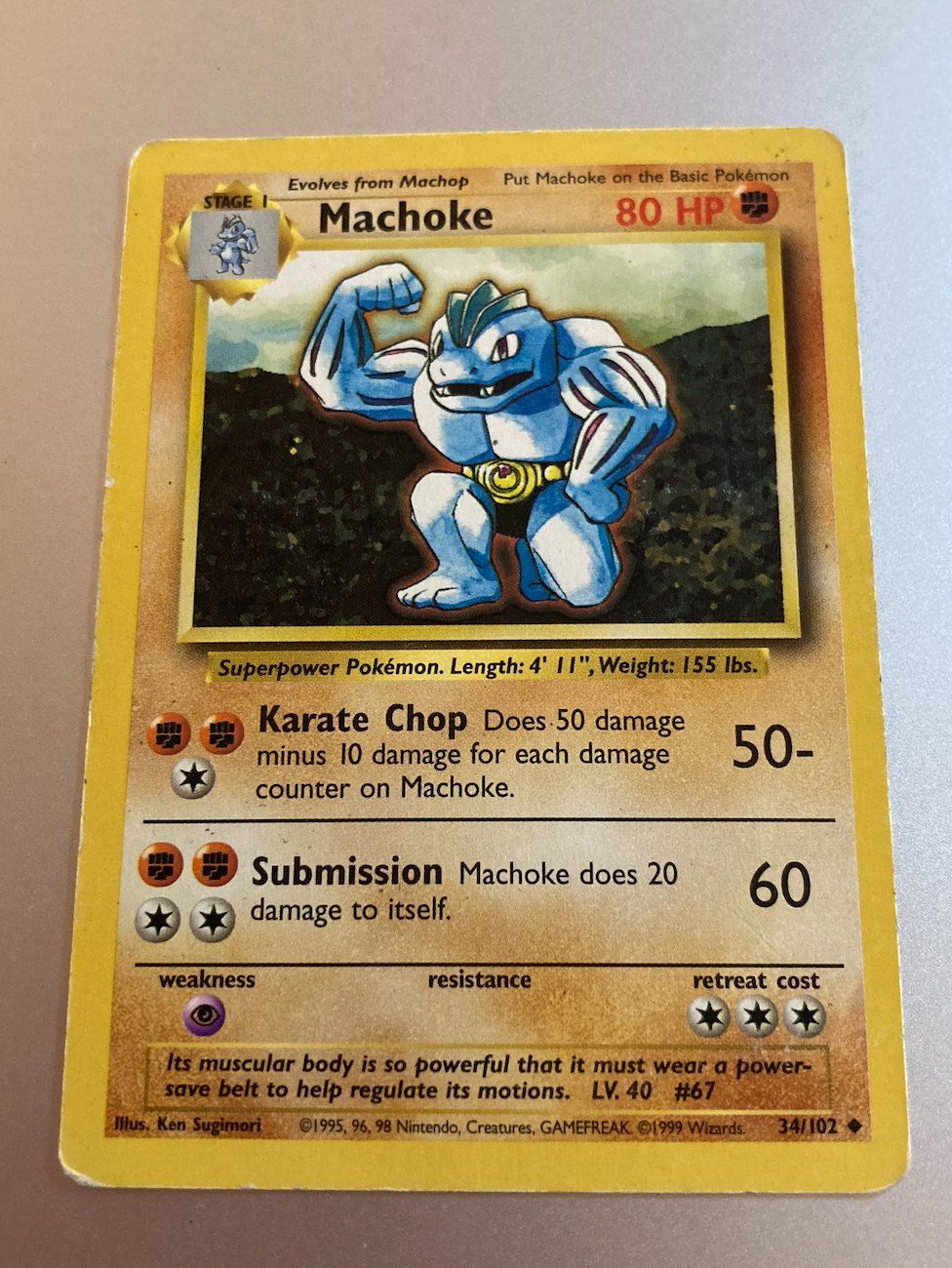 Pokémon Carte collezionabili: Carte Pokemon MACHOPEUR 34/102 – Usato da Trélex venduto da Microcx2