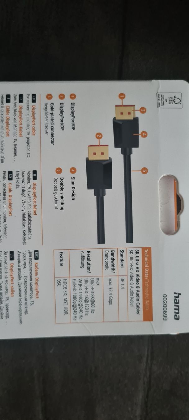 Hama Cavi: Displayport Cable Hama – Nuovo e nell'imballaggio originale da Richterswil venduto da Relxo 2