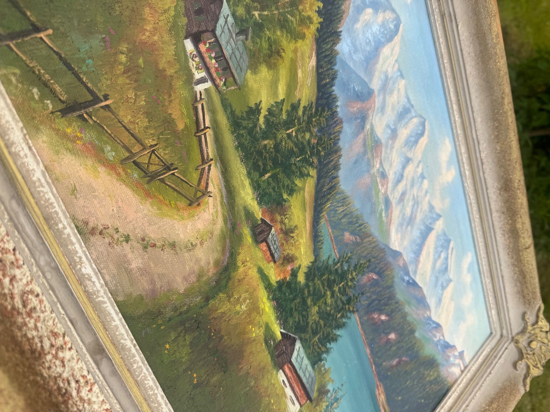 Gemälde: Wunderschönes Ölgemälde - Berglandschaft mit See! – Gebraucht aus Seuzach von kaufes8 2
