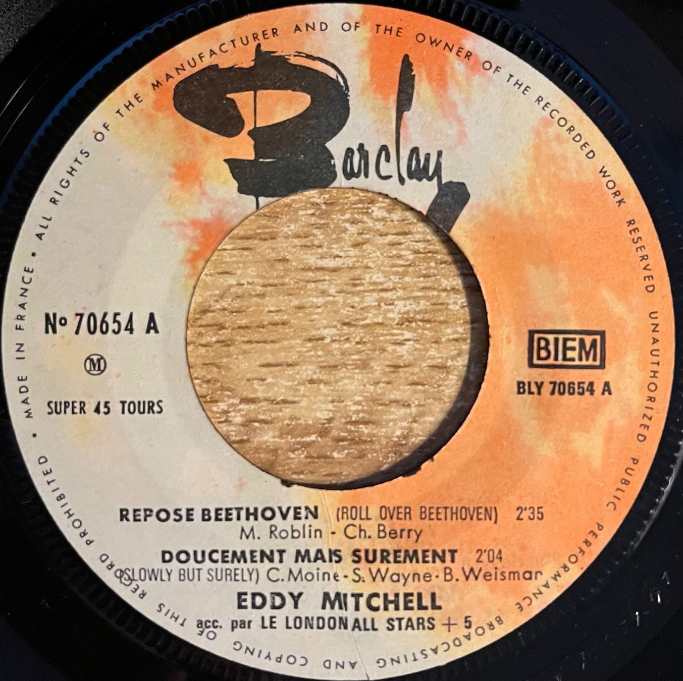 Dischi in vinile: EDDY MITCHELL - REPOSE BEETHOVEN – Usato da Bussigny venduto da vinyl-pas-cher 2