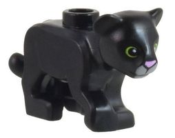 LEGO 77307pb03 Black Lion Baby Cub with Lime Eyes (Panther)
