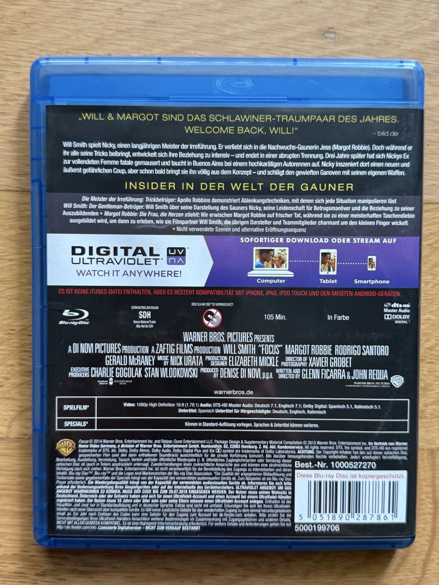 Alle DVDs: Focus Will - Blu-ray Smith Margot Robbie – Gebraucht aus Kölliken von nerdorado 1
