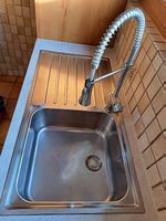Evier inox Frank, bon état, avec mitigeur flexible