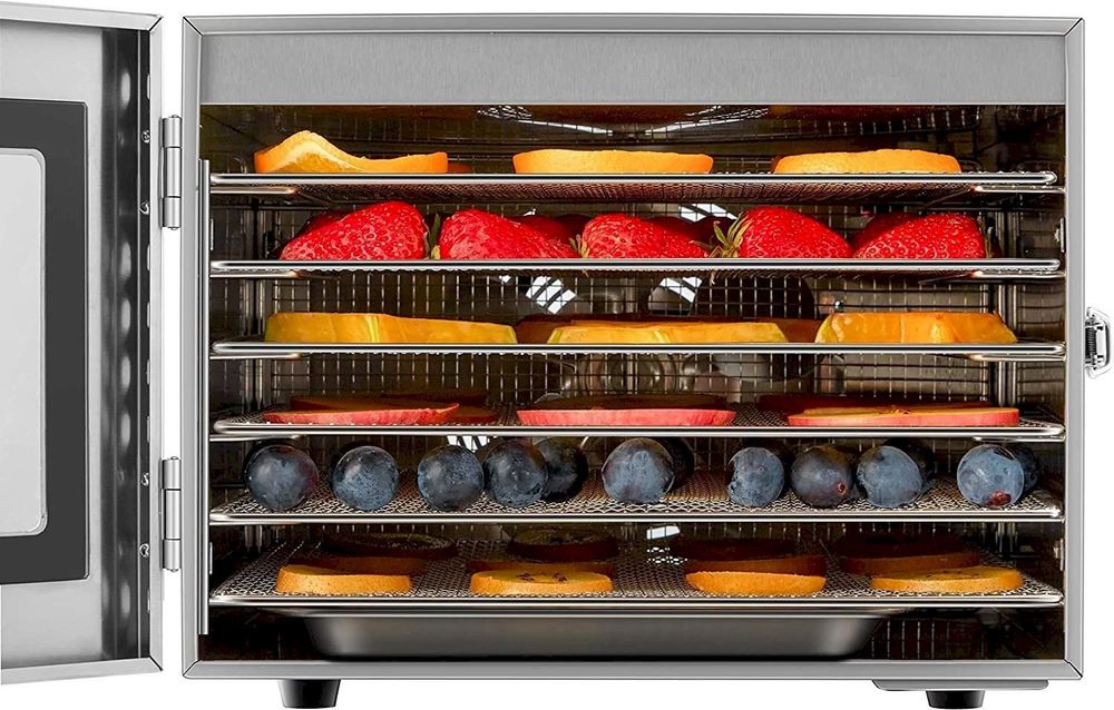 Dörrautomat 400W Mit 6 Edelstahlgittern - 30-90°C Für Obst & Gemüse