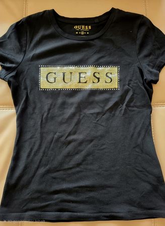 Guess Schwarz T-Shirt Grösse M Damen 