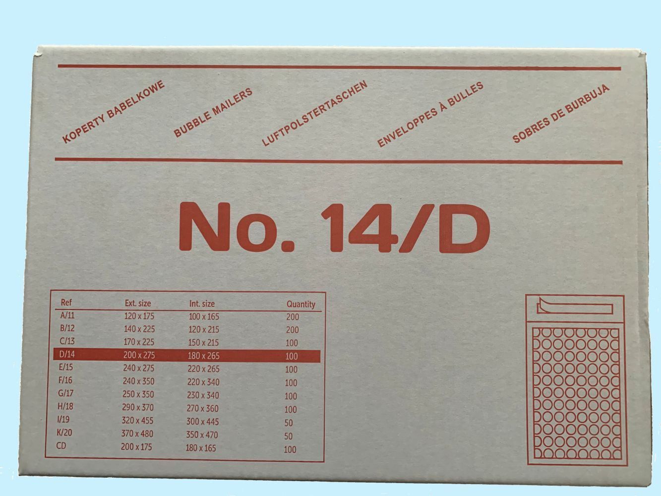 Buste & buste per spedizione: Luftpolstertaschen No. 14/D, 100 Stück – Nuovo e nell'imballaggio originale da Giubiasco venduto da softmail 3