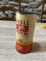 Rare bidon Shell 2T Motor Oil X-100 – encore plein – vintage