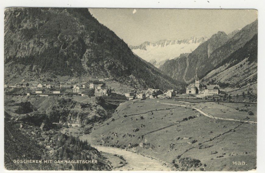 Cartoline postali: AK Göschenen mit Dammagletscher – Usato da Kirchberg BE venduto da Mgh 1