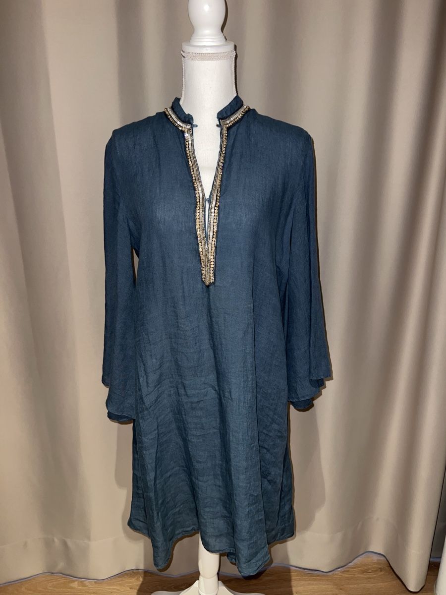 Vestiti: Leinenkleid mit Strass, Grösse 38 – Nuovo (secondo la descrizione) da Uetikon am See venduto da liah22 2