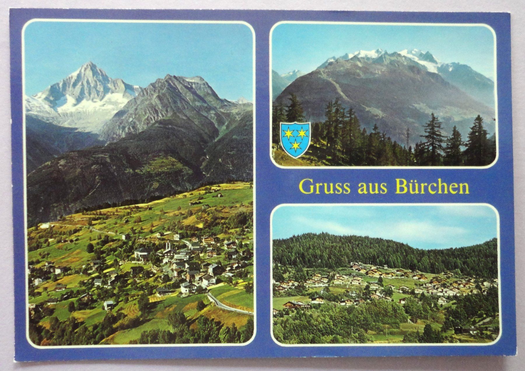 Cartoline postali: Bürchen 1330 m (Wallis) – Usato da Fétigny venduto da Billy2miny