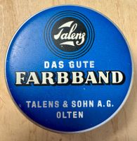 Antike Blechdose Farbband TALENS, Olten