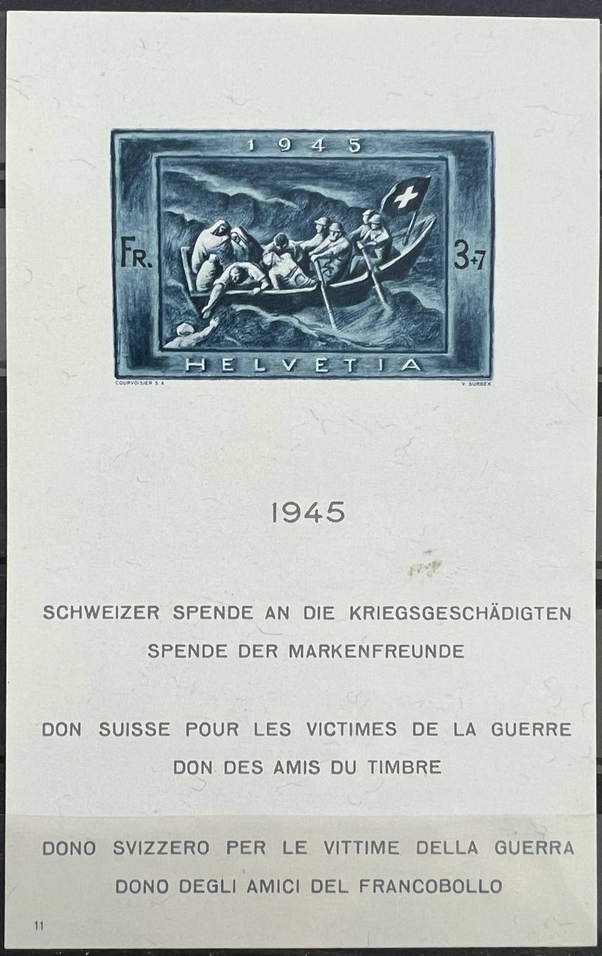 Alle Briefmarken: 1945 Spende Block sauber ** SBK 200.- – Gebraucht aus St. Gallen von Cheirodon