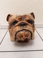 Bulldoggen Kopf Skulptur massiv