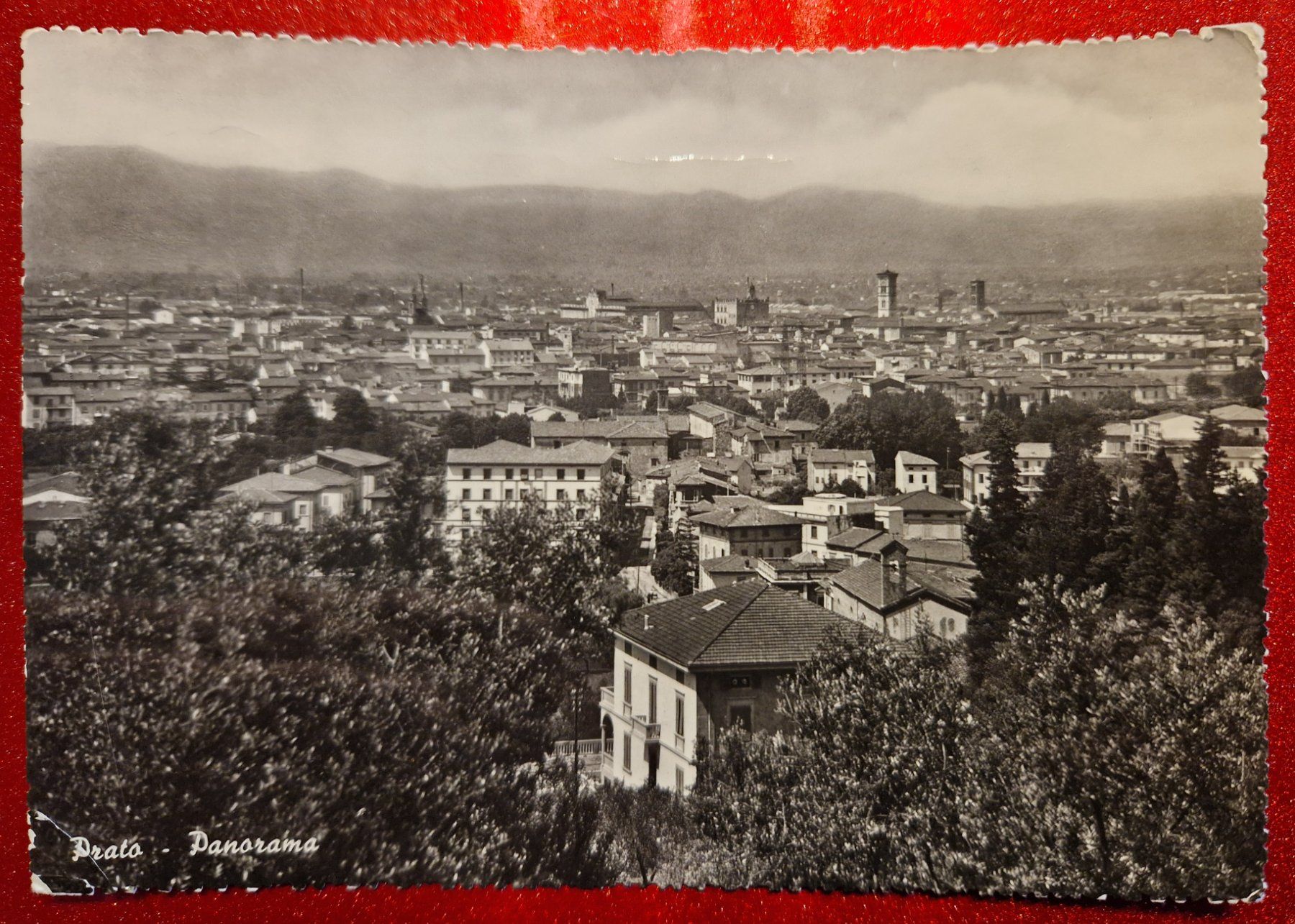 Cartoline postali: Prato Panorama  1954 Toscana rar – Usato da Melchnau venduto da Fishel