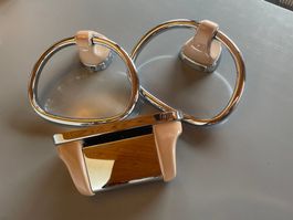 Badgarnitur WC Rollenhalter & 2x Handtuchhalter -vintage