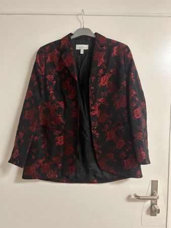 Vintage Blazer Élégance Paris Rosen elegant chic Gr 42 Top
