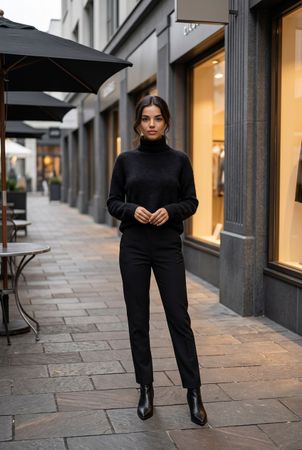 Pull Noir Les Tricots de Léa — Taille 1 (S/M)