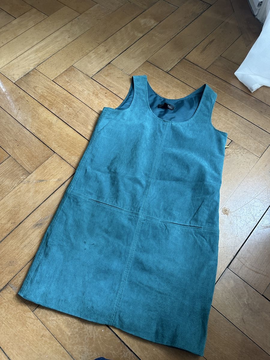Mango Vestiti: Mango Kleid Echtleder türkis Grösse M  – Usato da Luzern venduto da w.welihodska