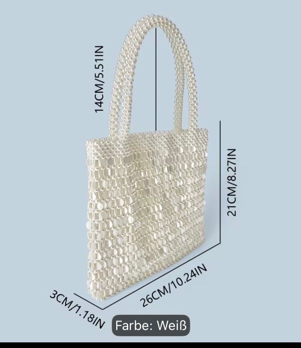 H&M Borse da donna: Tasche aus Perlmuttperlen Handgefertigte Neu / NP35CHF – Nuovo (secondo la descrizione) da Kölliken venduto da Prscoo 4