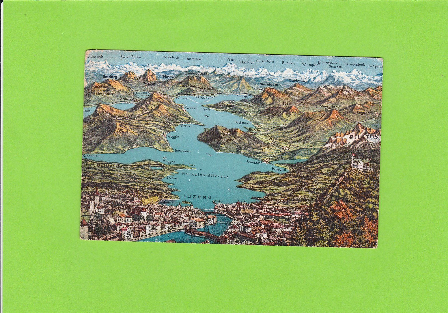 Cartoline postali: Panorama Vierwaldstättersee – Usato da St. Peterzell venduto da neckertal