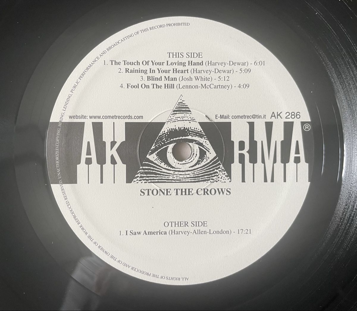 Schallplatten: Stone the Crows - same - AKARMA Vinyl LP – Gebraucht aus Olten von Bluespapst 3