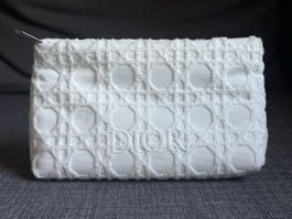 Dior White Cannage Pouch