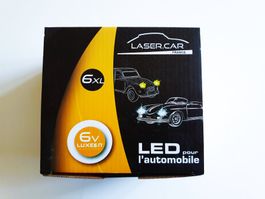 Laser.car Kit mit 2 Lampen 6 Volt LED ,Typ R2, für Oldtimer