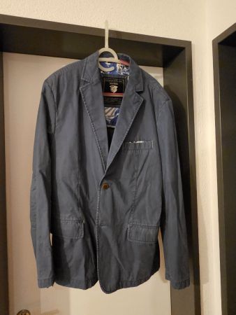 Neu: Blazer ungefüttert - blau - 2 Innentaschen - Gr.54