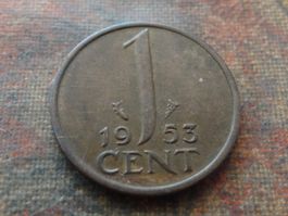 PAYS-BAS  Nederland  1  Cent  1953