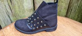 DENO Kinderboots Echtleder Stiefel gr34 💕Schwarz💕(546)NEU